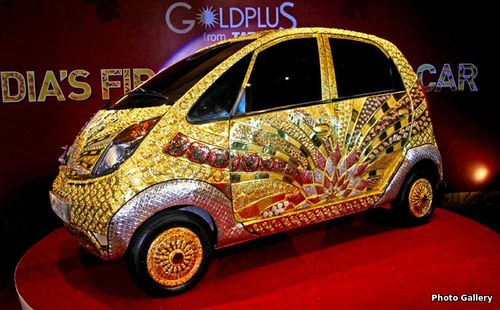 Tata Nano Gold car